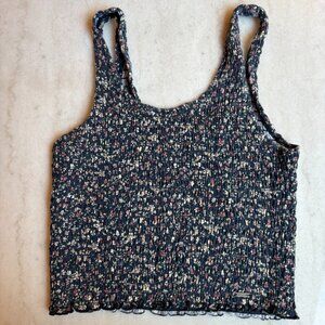 Hollister Floral Tank Top Cropped